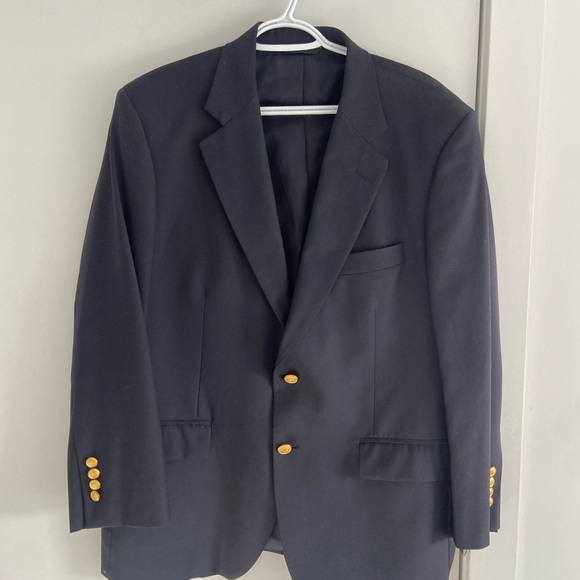 Brooks Brothers x Loro Piana Navy Blue Classic Single-Breasted Blazer - Picture 1 of 8